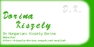 dorina kiszely business card